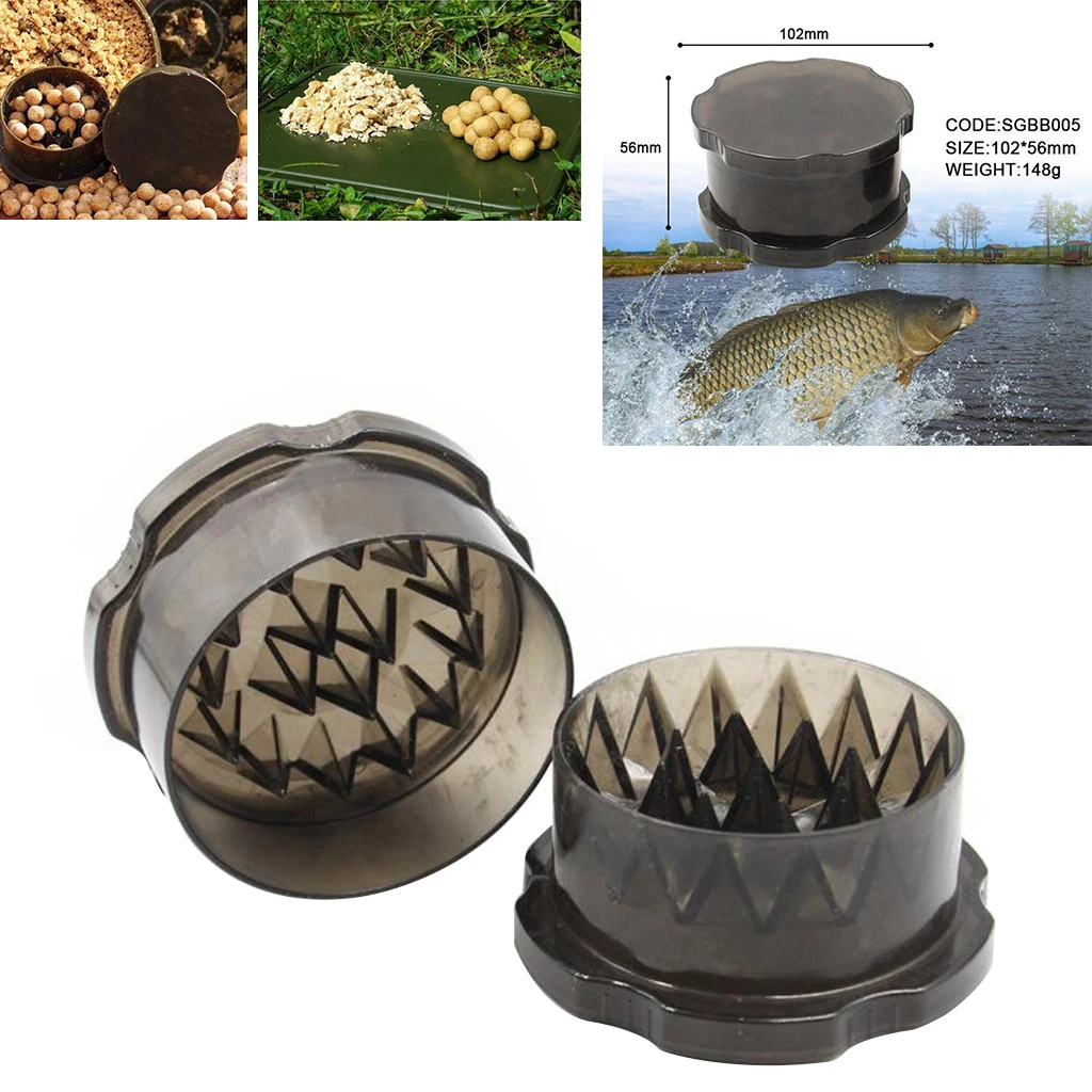 Portable Compact Boilie Bait Crusher Grinder Box Fodder Tool for Carp Fishing