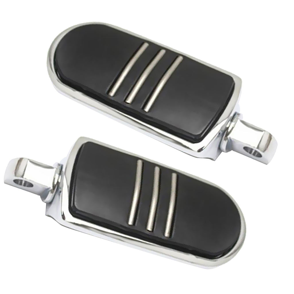 1 Pair Silver Rear Front Foot Pegs Pedals for Harley   
