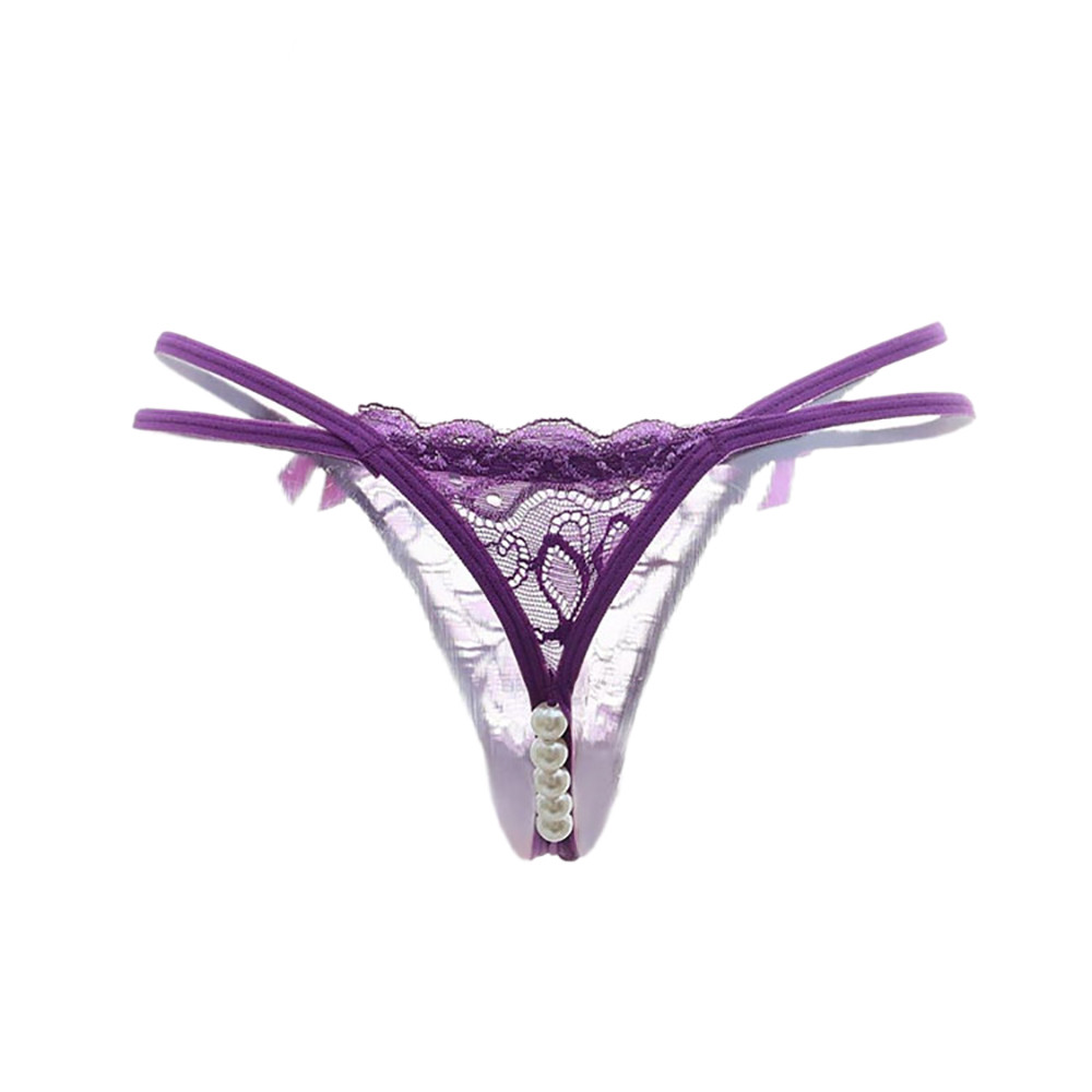 Pendant Lady Pearl G String V-String Women Panties Low Waist Underwear