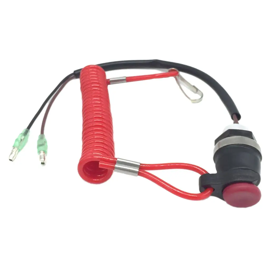 Kill Switch with Safety Tether Coiled lanyard 27.5cm Long - Universal Kill Switch Kit