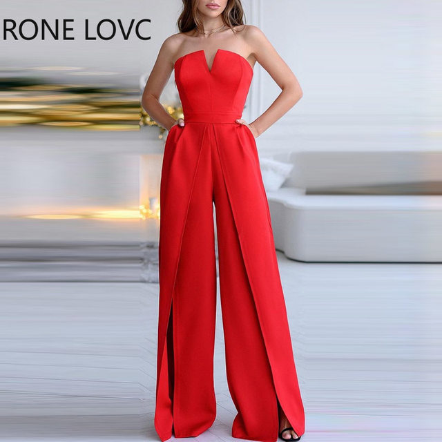 Elegant red jumpsuit online