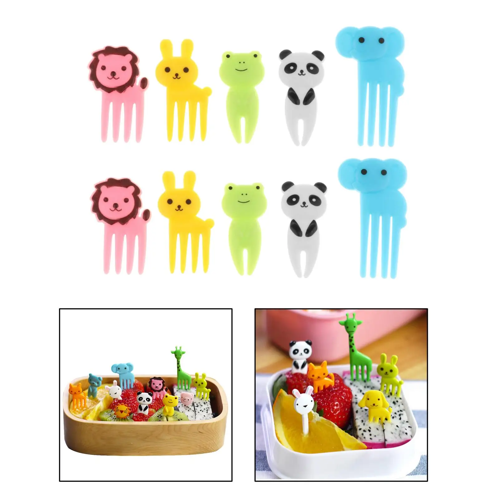 Details about   New 10x Bento Kawaii Animal Food Fruit Picks Forks Lunch Box Accessory Hot L6C0 