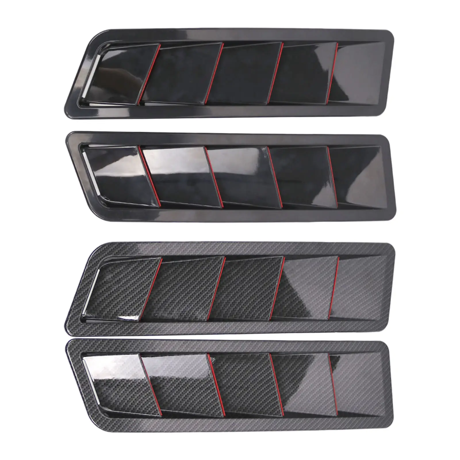 Car Hood Vent Scoop Kit Air Flow Intake Louver Vents Bonnet Cover Fit for Replace