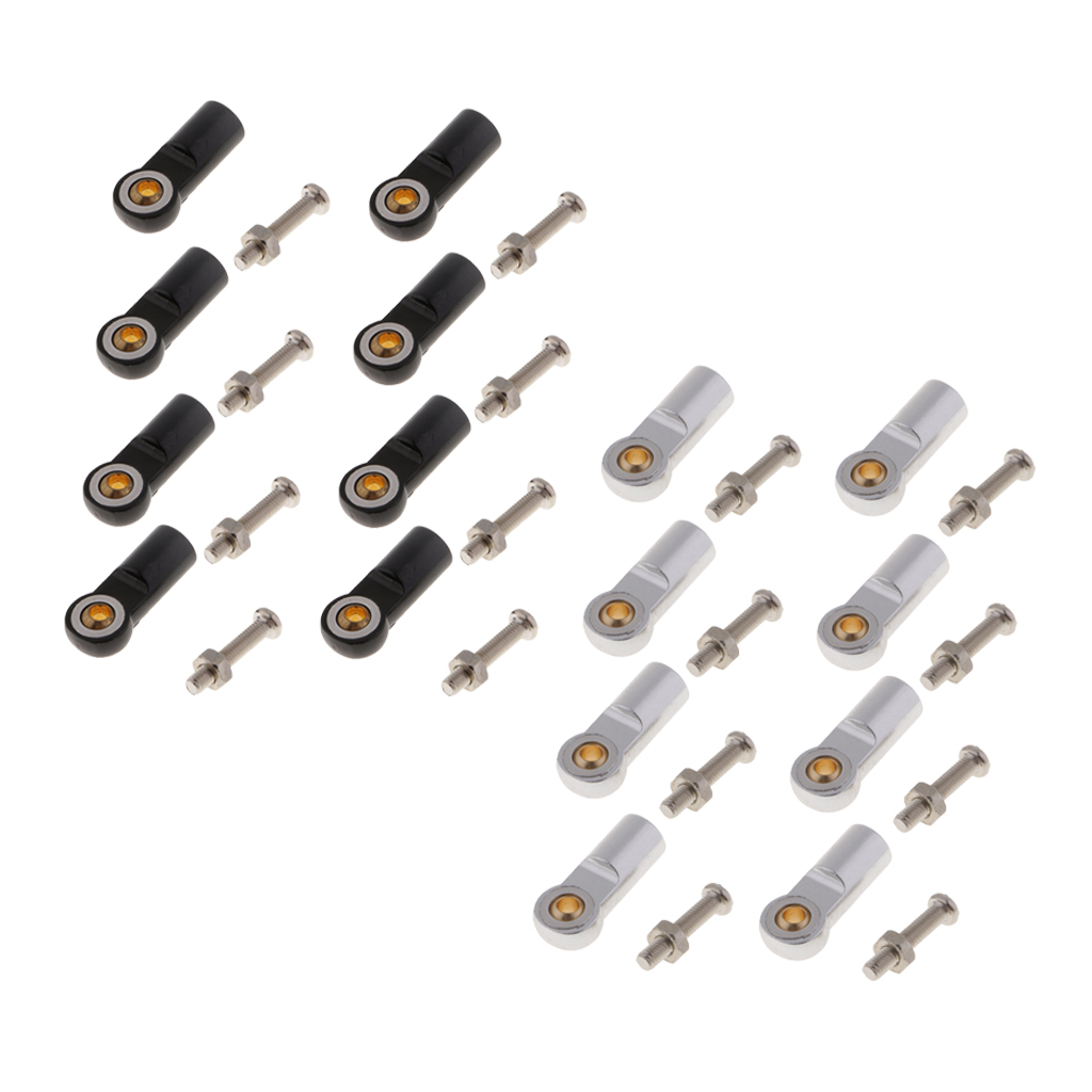 8pack M3 Metal Ball Head Holder Rod End Ball Joint for 1/10 RC Car Crawler