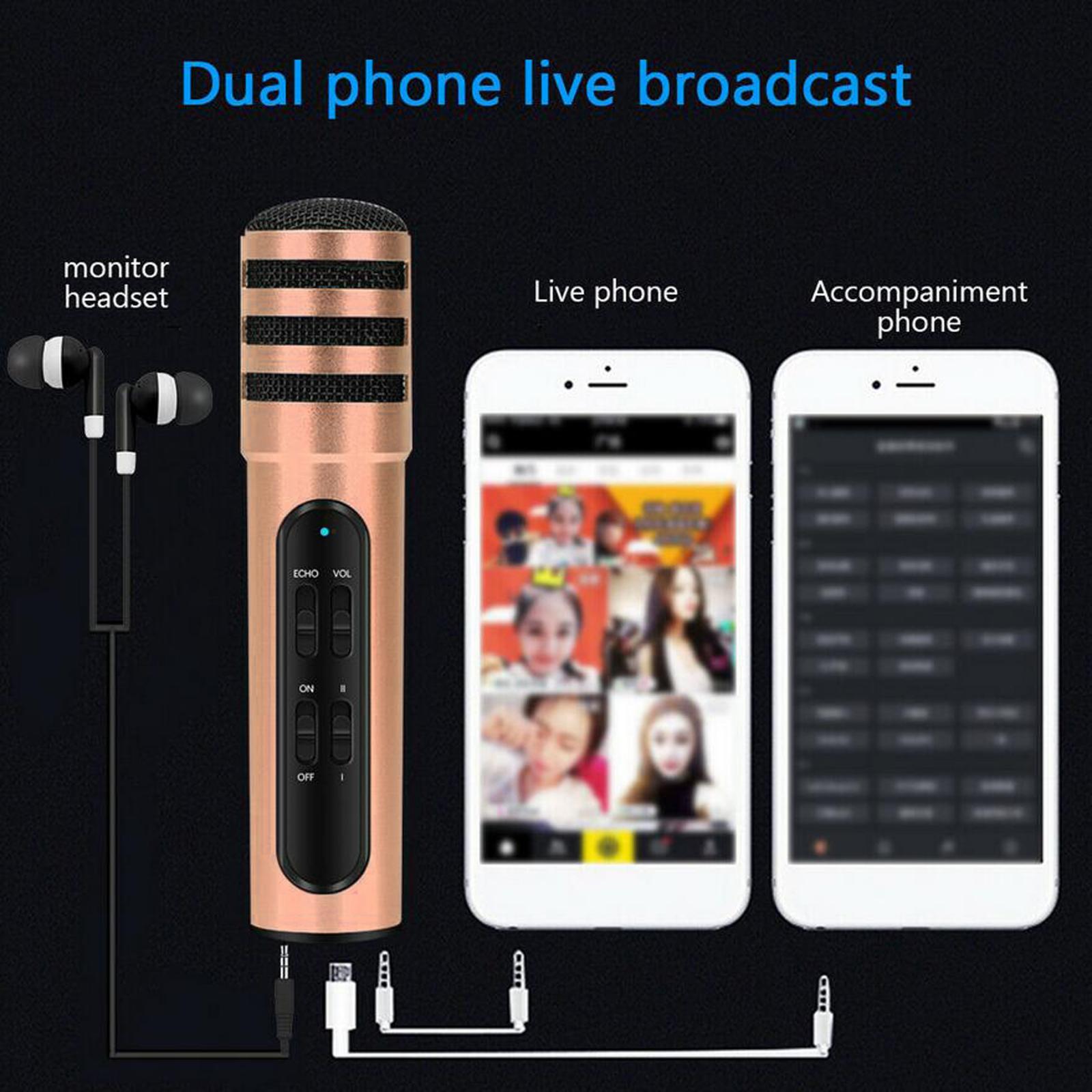 Handheld Microphone Karaoke Microphone Stand Condenser Phone Tripod Wireless Microphones Mic Microphone Systems