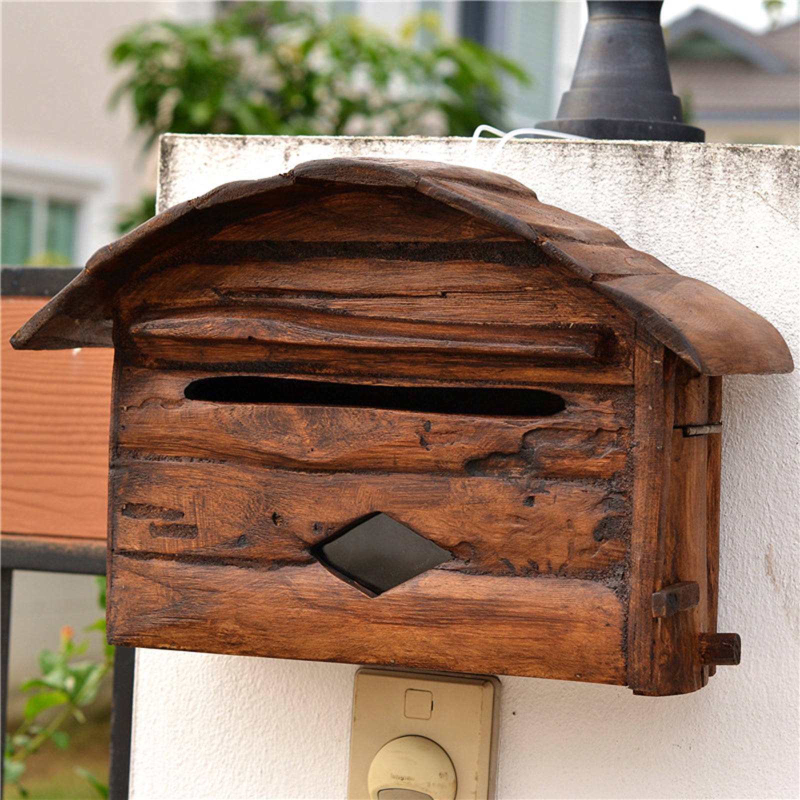Hanging Mailbox Newspaper Holder Magazine Storage Mail Organizer Letter Box for Doorway Hallway Outdoor Balcony Decoration