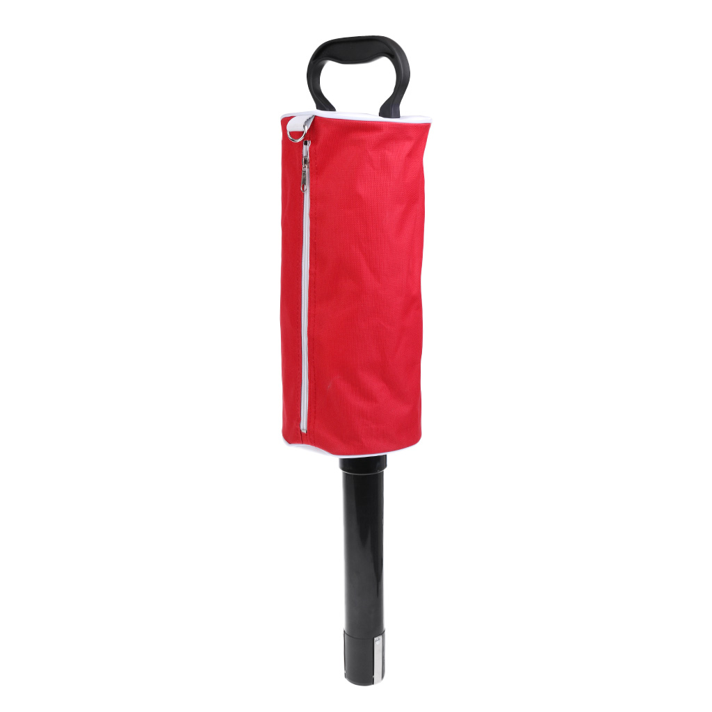 MagiDeal Hot Sale 3 Color Zipper Deluxe Shag Bag Golf Ball Collector Hold Up to 50 Balls Easy to Pick Up Ball Without Bending
