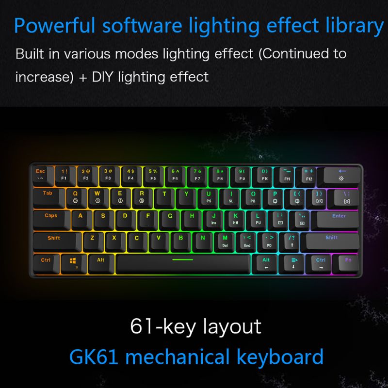 Teclado mecânico sem fio backlit do modo