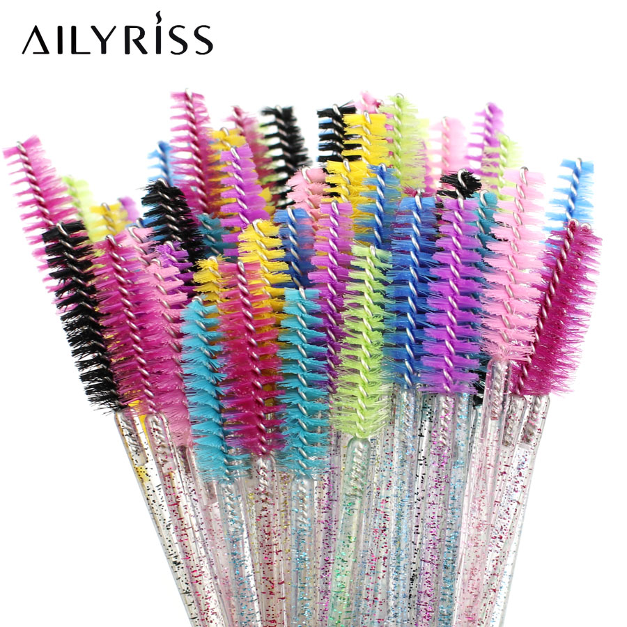 Best of Disposable Eyelash Brush 25 / 50 Pcs Crystal Eye Brush Diamond Handle Mini Mascara Wands Brush Eyelash Extension Makeup Brush Set Reviews & Tips