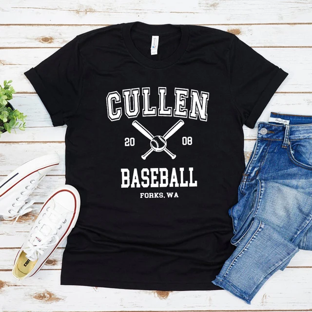 Cullen Baseball Forks WA Shirts Baseball T-Shirts For Women and Men Sports  T-Shirts Team Forks Tee Forks Graphic Tees Cullen Clothes Casual Sleeve