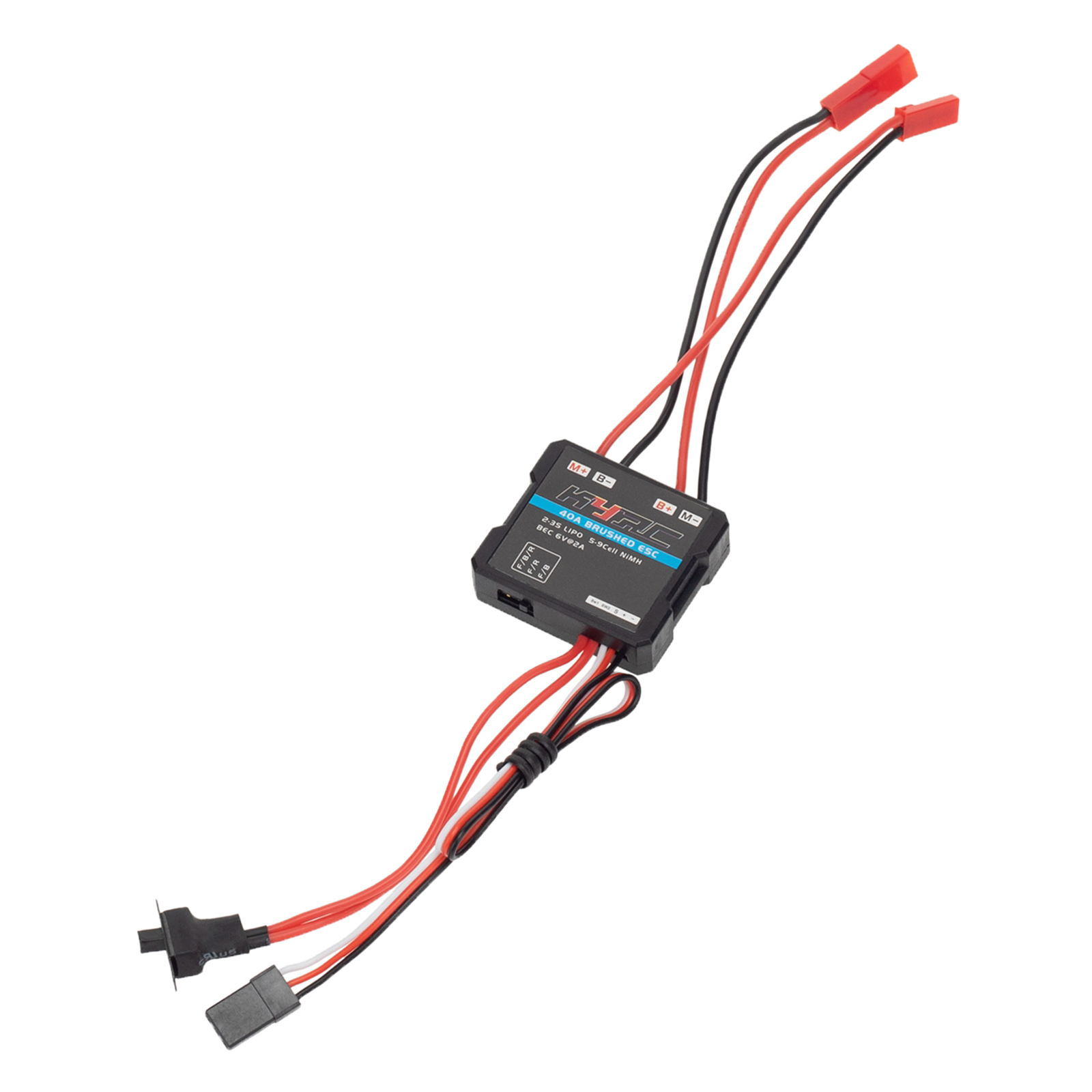 Two-way Climbing Mode Brush 40A ESC Speed Controller with 3A/6V BEC for 1:16 1:18 RC Model Car Crawler Tank Boat Short Truck
