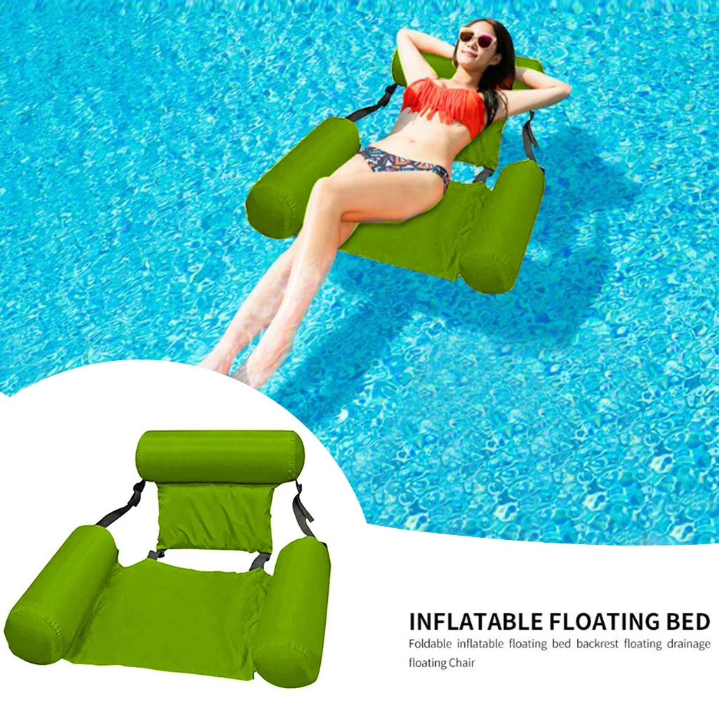 Summer Inflatable Floating Bed Water Hammock Inflatable Pool Float Air Sofa Lounger Floating Lounge Chair for Pool Lake Adults