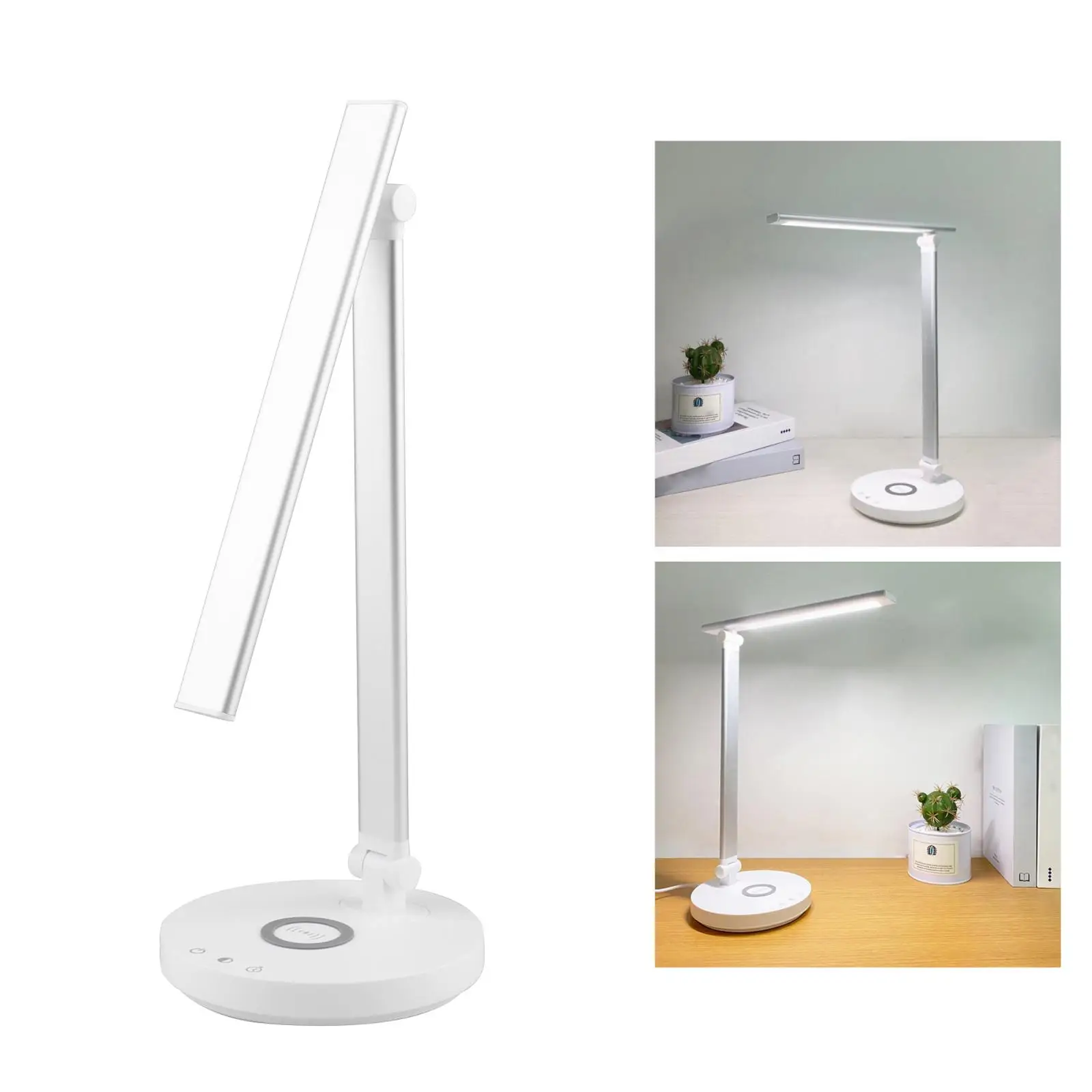 USB Reading LED Night Light Bed Desk Lamp Wireless Charging Home Office Children