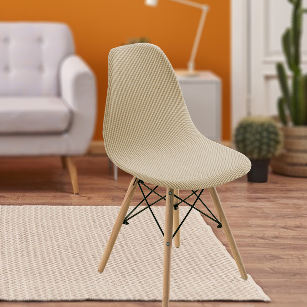 Shell Chair Seat Cover Washable Modern Home Living Room Slipcover Soft