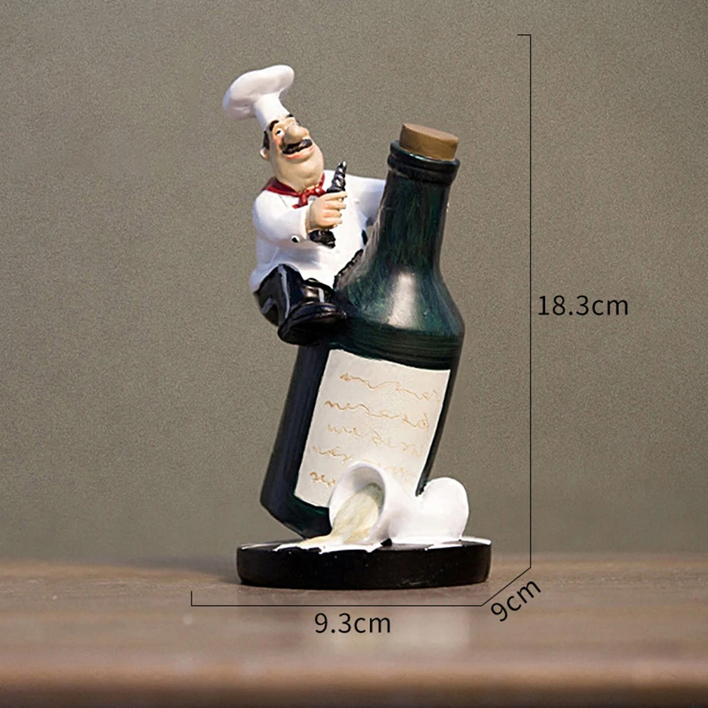 Resin Chef Figurine Statue Country Home Kitchen Restaurant Bar Decor Gift