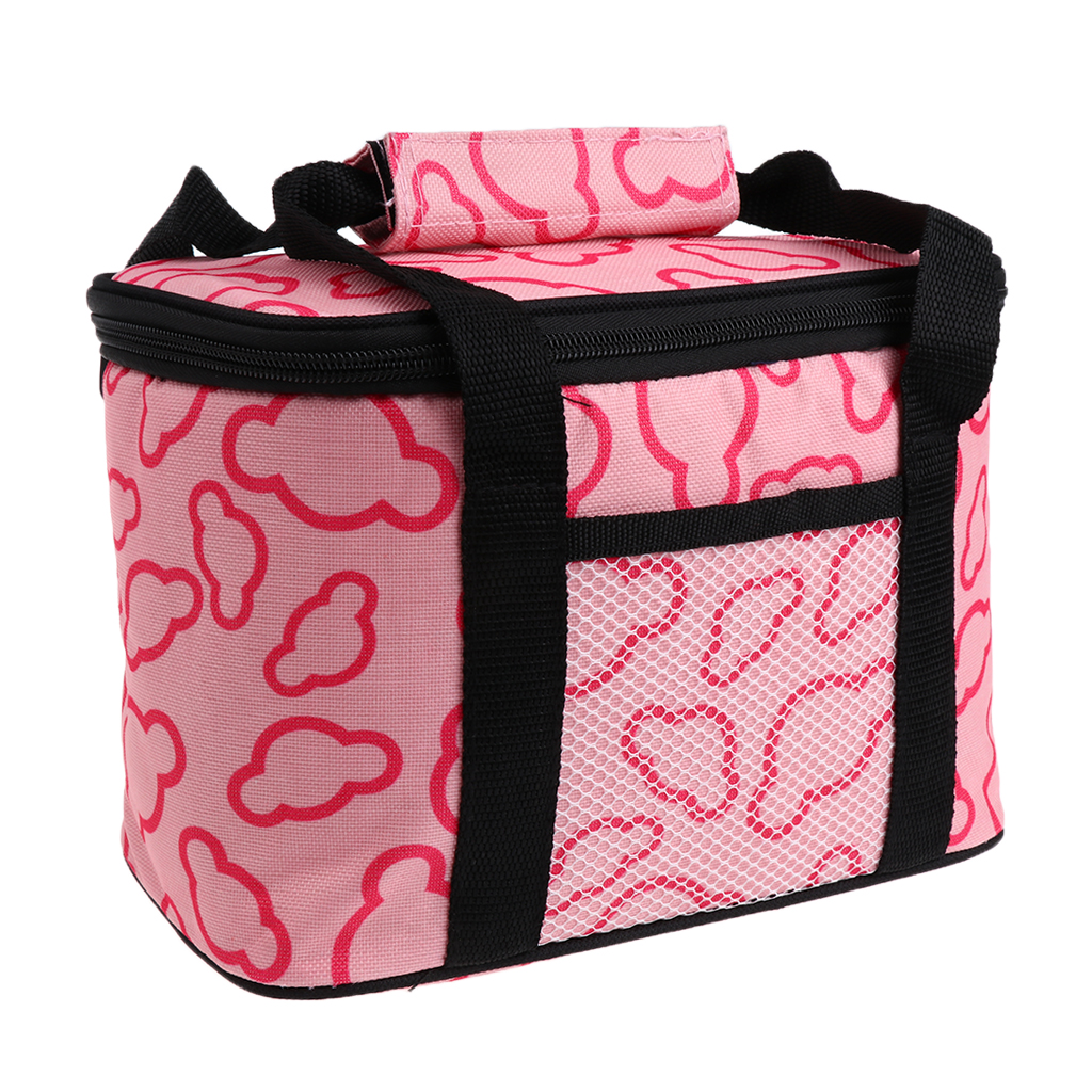 SchooI Office Lunch Bags Lunch box Kids Adult Insulated Cool Tote Bag Dual Zippered Design 16cm