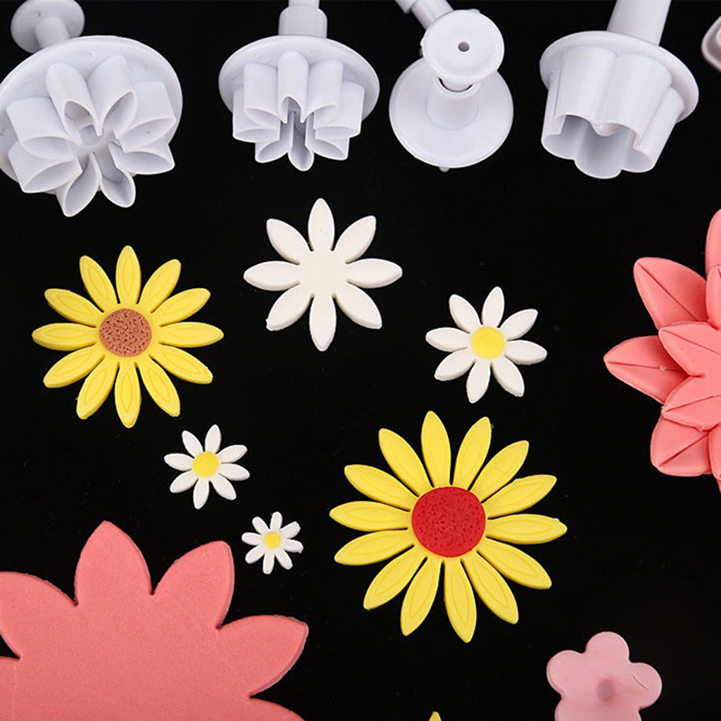 33pcs Fondant Cookie Biscuit Plunger Cutter Flower Heart Shape DIY Tools