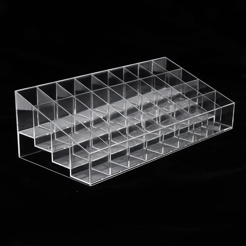 Lipsticks Organizer,Clear Acrylic Stander 36 Slots Lipstick Holder Cosmetic Case Makeup Organiser Lipgloss Dispaly Stand