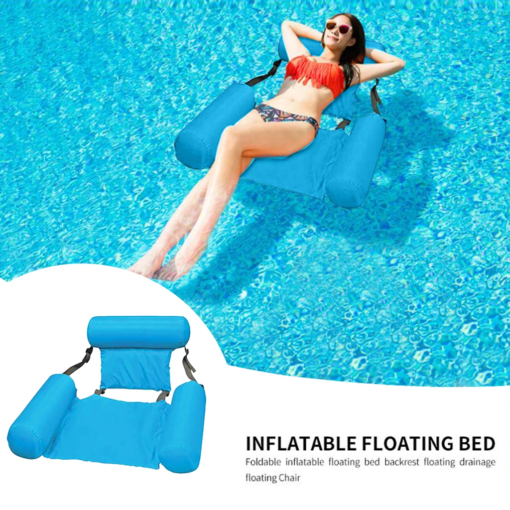 Water Hammock Inflatable Pool Float,Multi-Purpose Pool Hammock (Saddle, Lounge