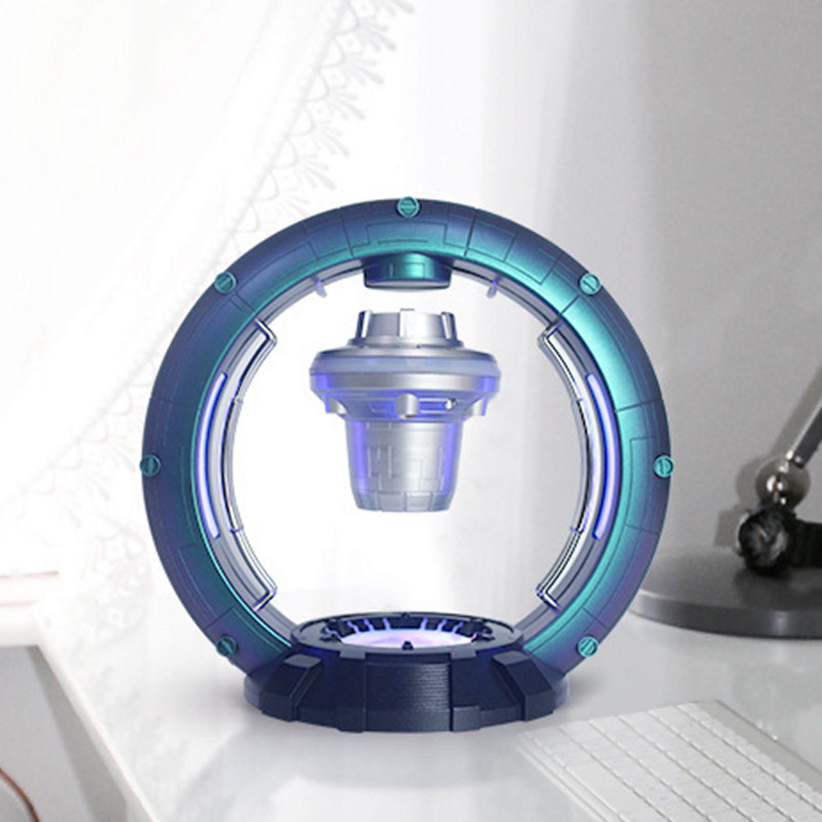 Magnetic Levitating Speaker Bluetooth 5.0 LED Flash Wireless Floating Speakers