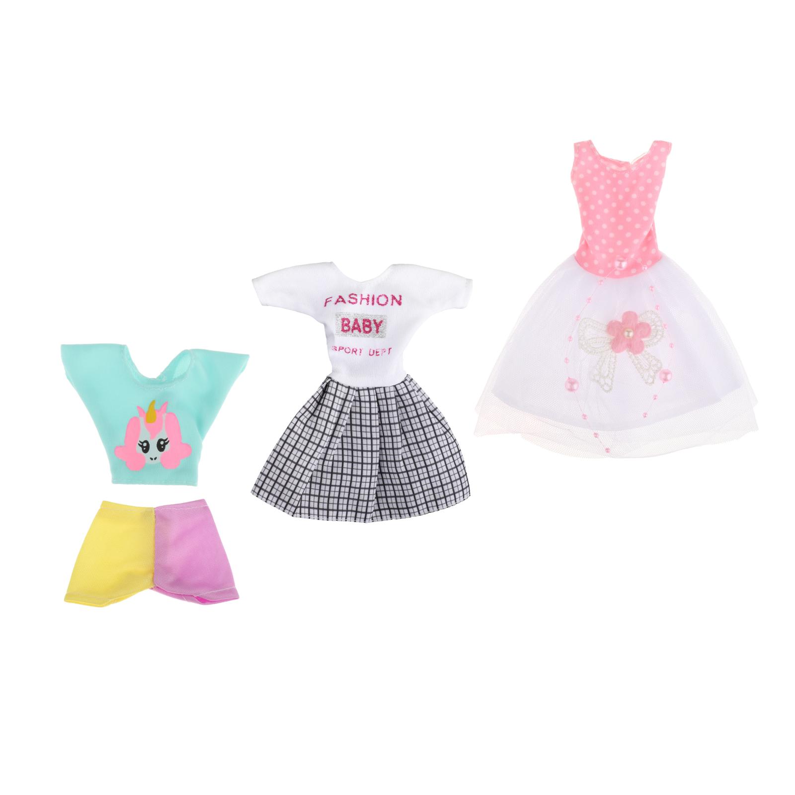 Adorable 12in Mini Girl Doll Clothes Shoes Set Dolls Party Outfits Kids Toys