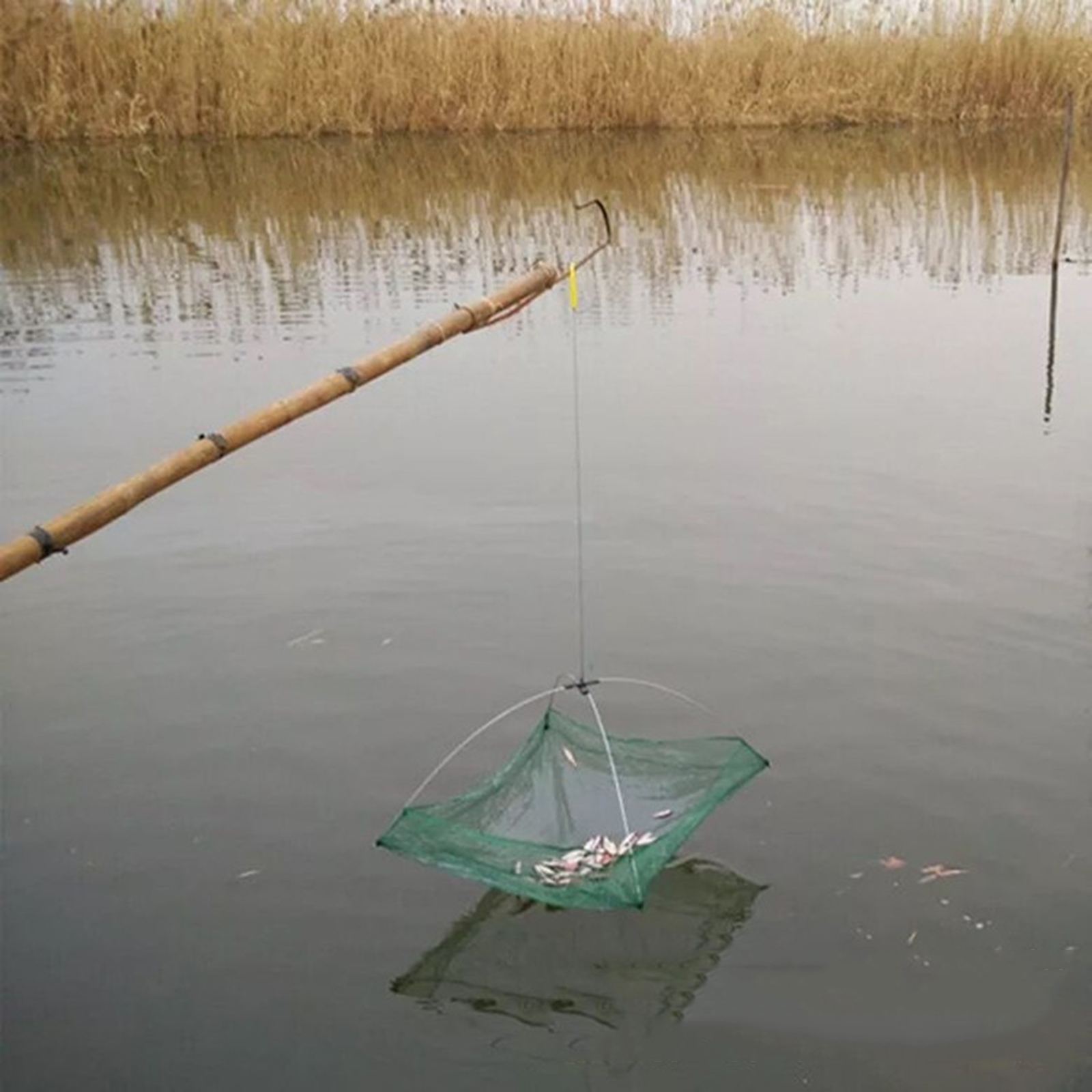 Drop Fishing/Landing Net Crayfish/Shrimp Catcher Casting Network Mesh Cage Trap For Fish Eels Trap/Cage Prawn Bait  Net