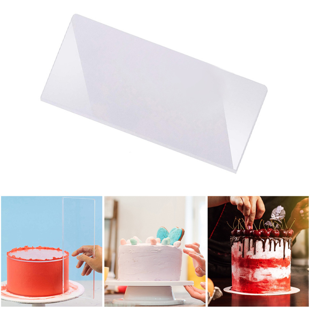 Clear Cream Scraper Portable 14inch Pastry Cake Cake Smoother Edge Scrapers
