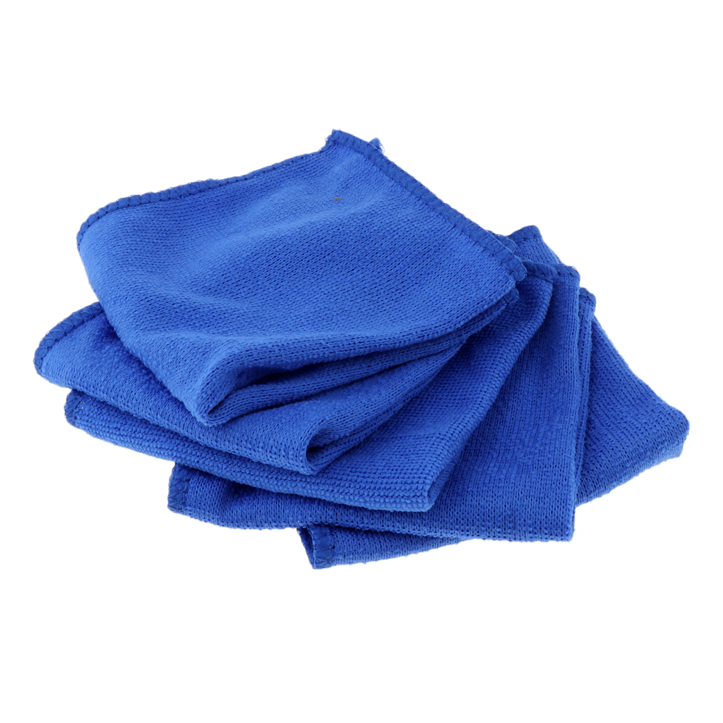 5pcs Quick-Dry Microfiber Towel for Cars Bikes Household Polishing Cloth Rag Wiper