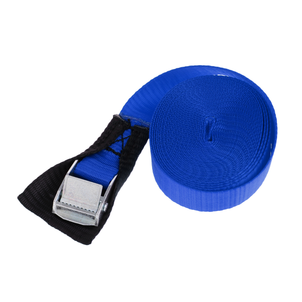 Heavy Duty Polyester Tie Down Strap with Metal Cam Buckle for Kayak Canoe Boat Surfboard Trailers - Choose Size & Color