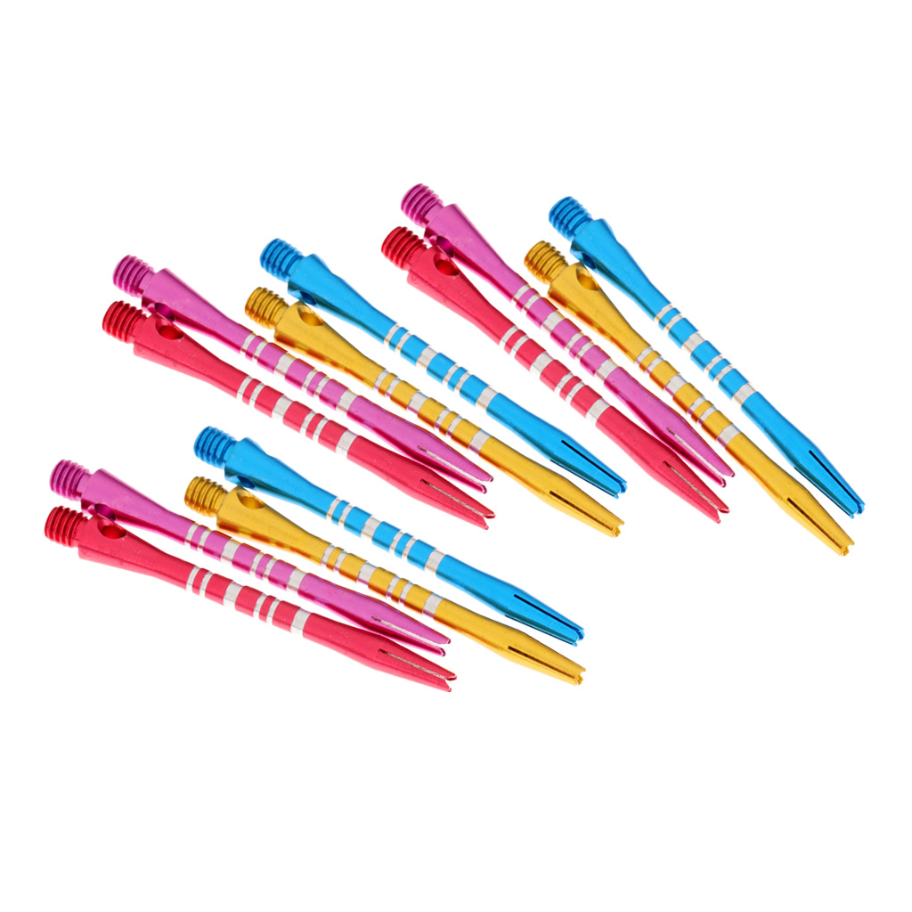 MagiDeal Durable 12Pcs/Package 52mm Thread Alloy Re-Grooved Dart Stems Shafts for Fun Family Party Bar Dart Game Supplies Multi