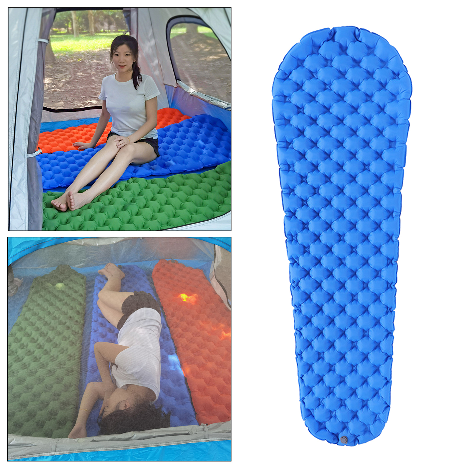 Sleeping Pad Hiking Inflatable Tent Sleep Mat Air Bed Soft 190x58cm Durabel