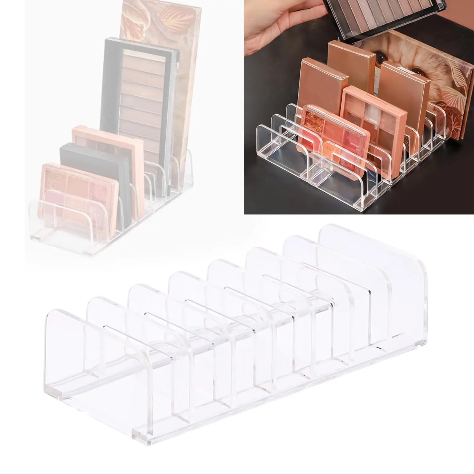 Makeup Organizer Cosmetic Storage Organizer Eyeshadow Palettes Holder Cosmetics Storage for Vanity