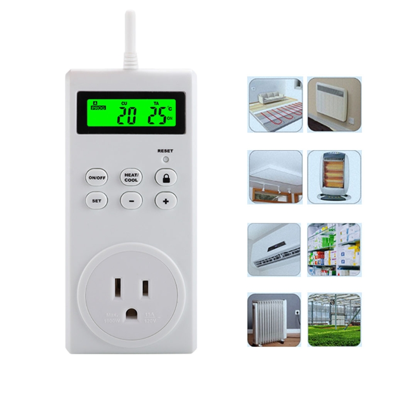 Controlador de Tomada de Temperatura Controlador com Display Digital para Aquecedor Elétrico de Lareira Portátil Aquecedor Lcd Etc 875f 4 Cheap Soquetes elétricos