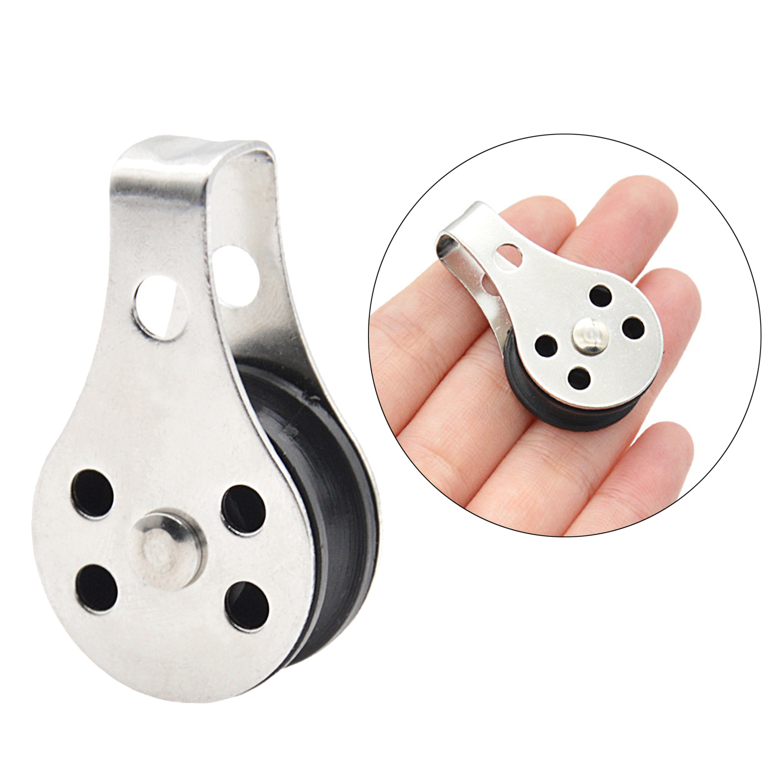 Stainless Steel Pulley Blocks Marine Hardware for Kayak 2mm To 8mm Rope