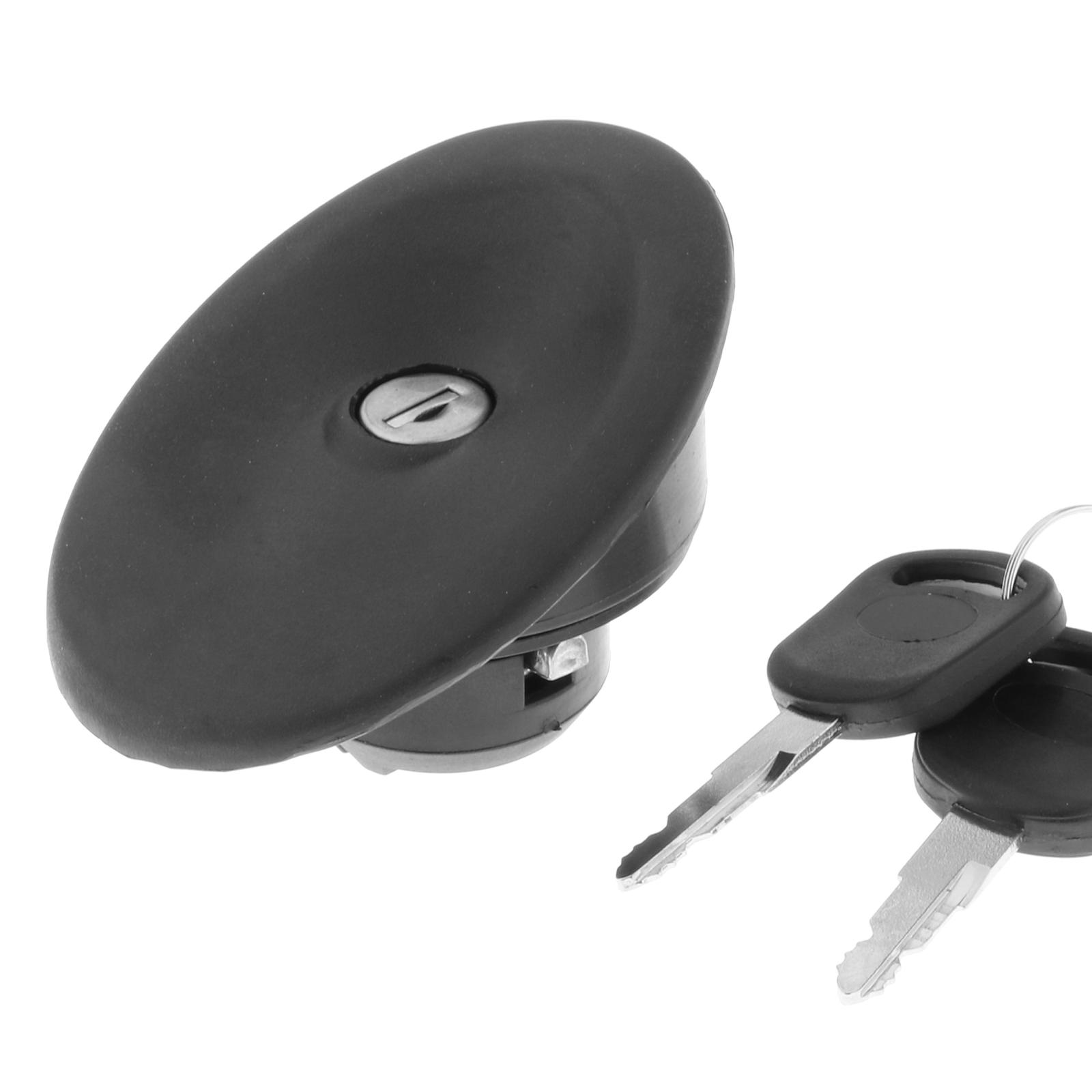 Fuel Tank Cover Caps with Two Keys for Ford Transit 1994-2000 3966745 Black