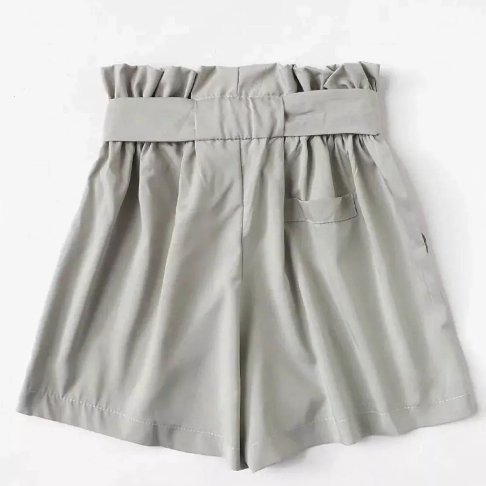 Women Shorts Comfy Drawstring Splice Casual Elastic Waist Pocketed Loose Short 2021 Feminino Pantalon Шорты Женские Mujer #YJ
