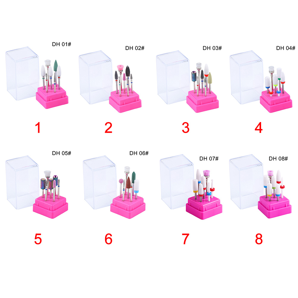 Polimento com Haste Salão de Beleza Pedicure Fresagem Cerâmica Multifuncional Brocas Conjunto Gel Limpo Unha Arte Manicure Profissional 5 Cheap Lixas e polidores de unha