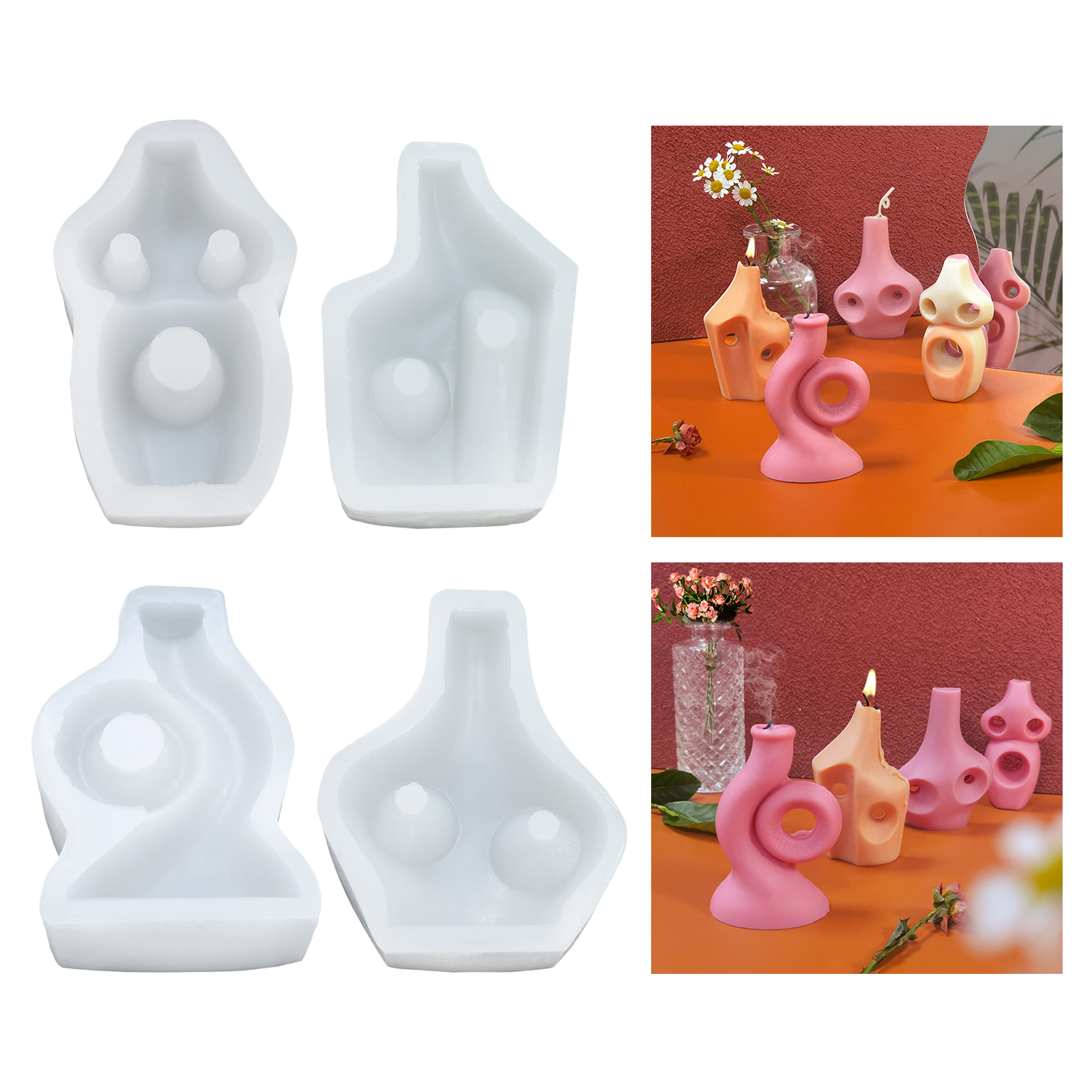 DIY Silicone Geometric Candle Mold 3D Silicone Resin Casting Mold Candle Wax Epoxy Make Soap Mould Craft Supplies