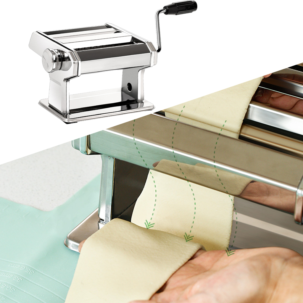 Manual Noodle Press Machine Hand Crank Pasta Maker Rolling Machine