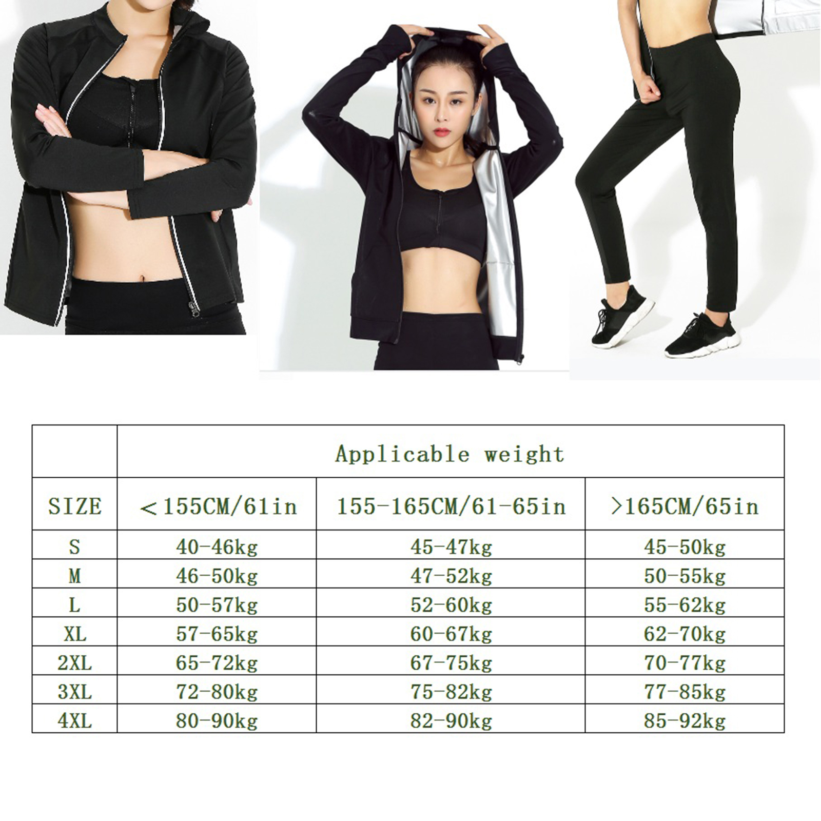 Women Sauna Suit Jacket Yoga Exercise Bodybuilding Sweat Shirt Top Body Shaper Weight Loss Tracksuit Fitness Workout  Fat Burner