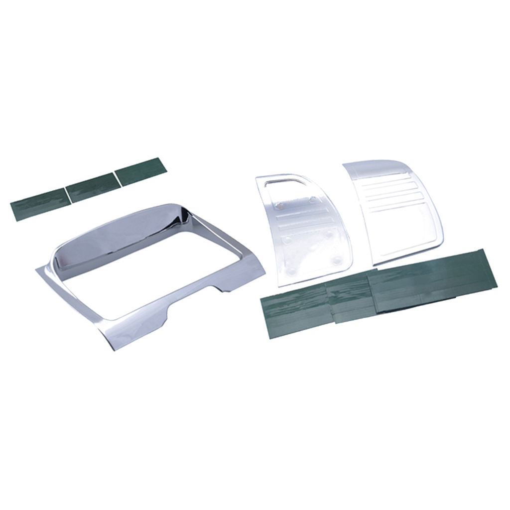 Chrome Tri Line Stereo Trim Cover Set For  Touring FLHT  14-18