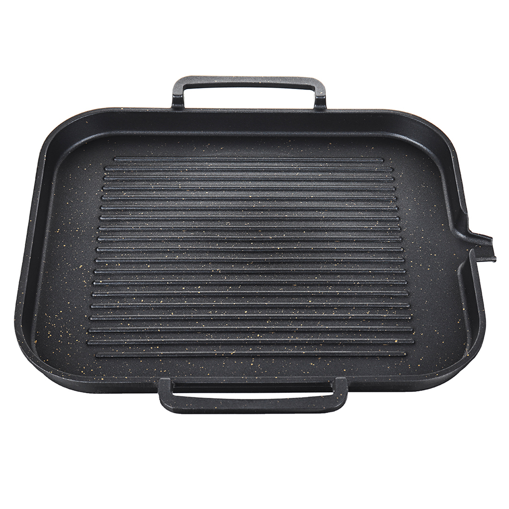 Grill Pan Aluminum Alloy Steak Frying Pan Kitchen BBQ Cooking Plate