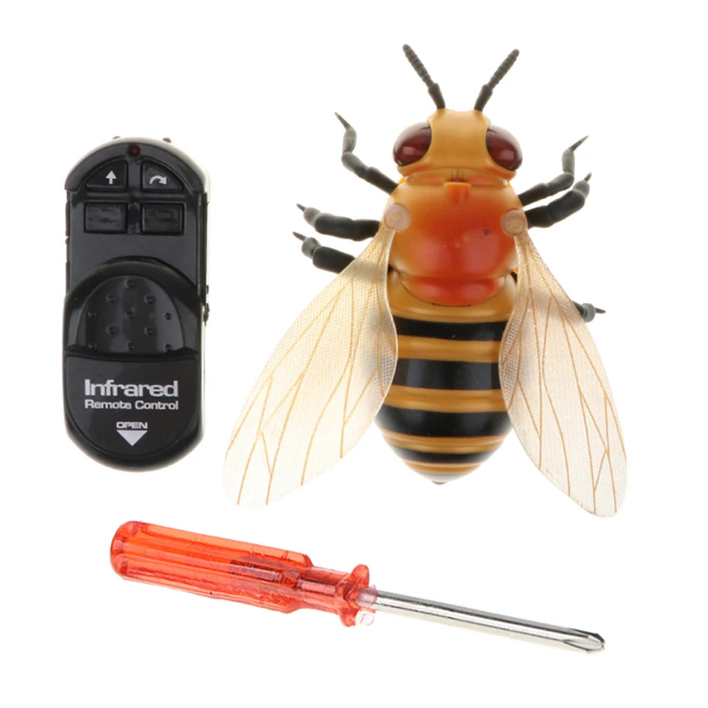 Infrared Remote Control Bee - RC Animal Fake Insect for Joke Scary Trick Toy