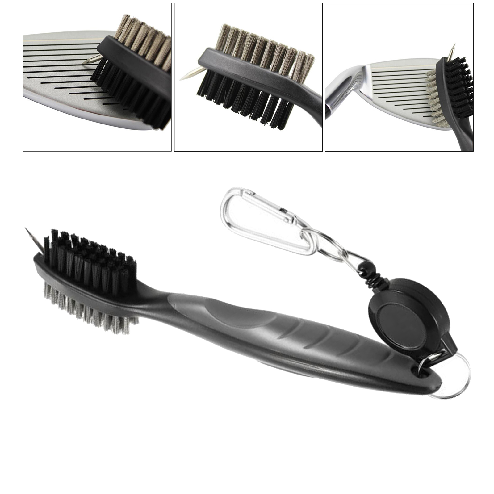Golf Club Brush Golf Pole Putter Double Sided Groove Cleaner Cleaning Brushes Tool for Outdoor Exercise Sport Decoration