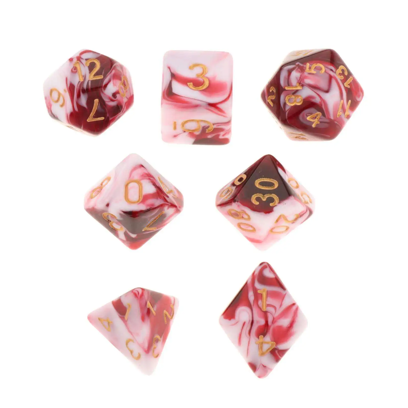 7 Pieces Polyhedral Dice Party Favors Casino Accessories Party Supply Rpg Dices Irregular Role Playing Dice for Dnd Rpg Mtg