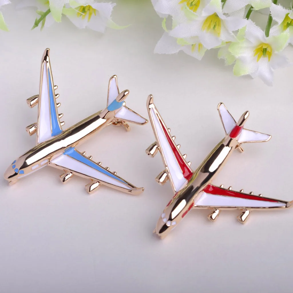 Men Women Children Airplane Shape Brooch Pin Lapel Pin Brooch Pin Jewelry Pin Sweater Scarf Decoration