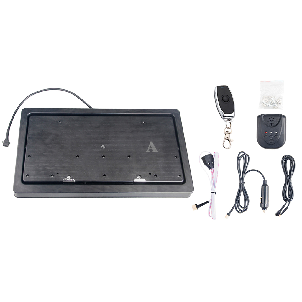 Universal 1 Set Standard Size Flip  Hidden License Plate Frame Bracket Holder Bracket Remote Control Rust Proof