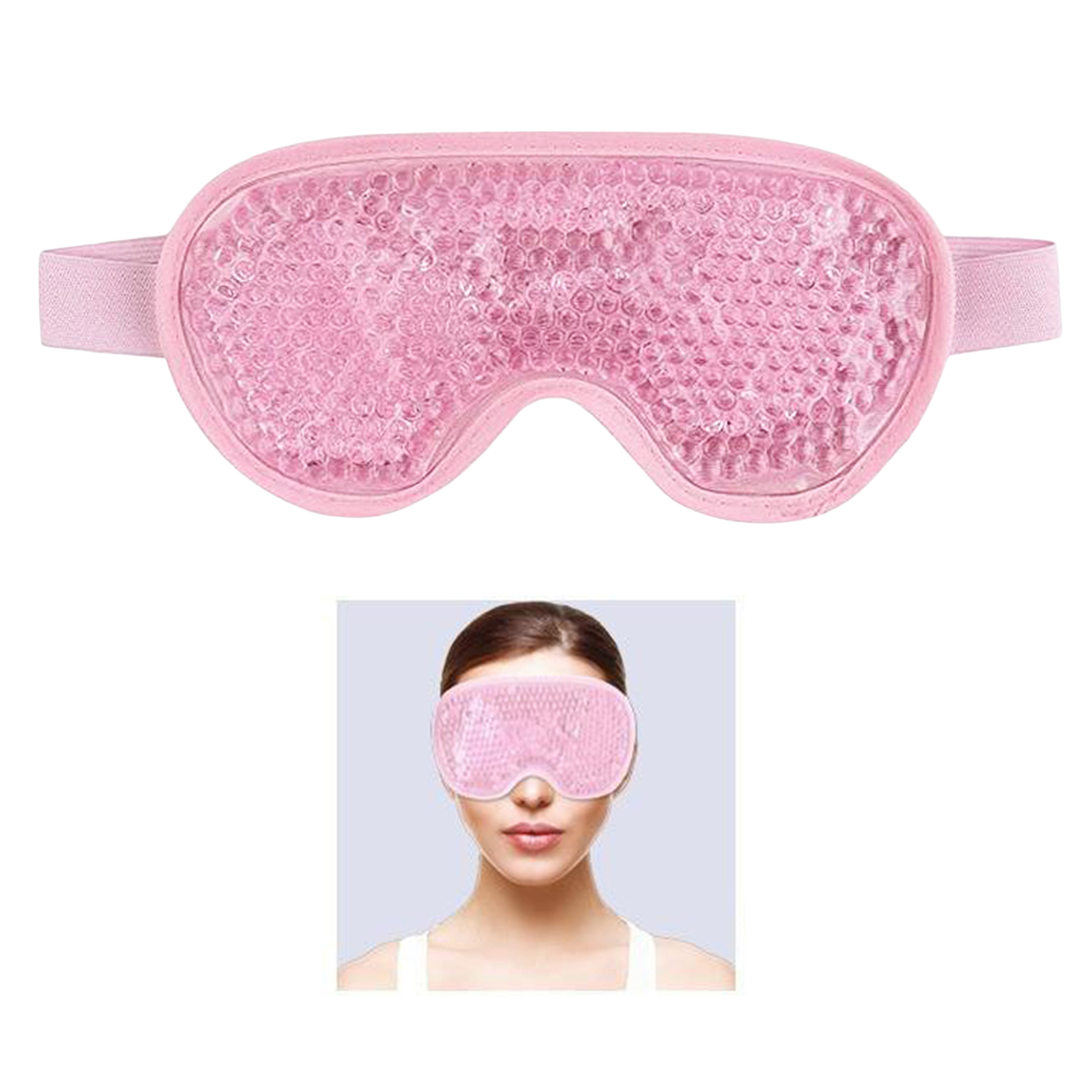 Multi-function Hot Cold Gel Cooling Eye Mask Dark Circles for Travel Pink