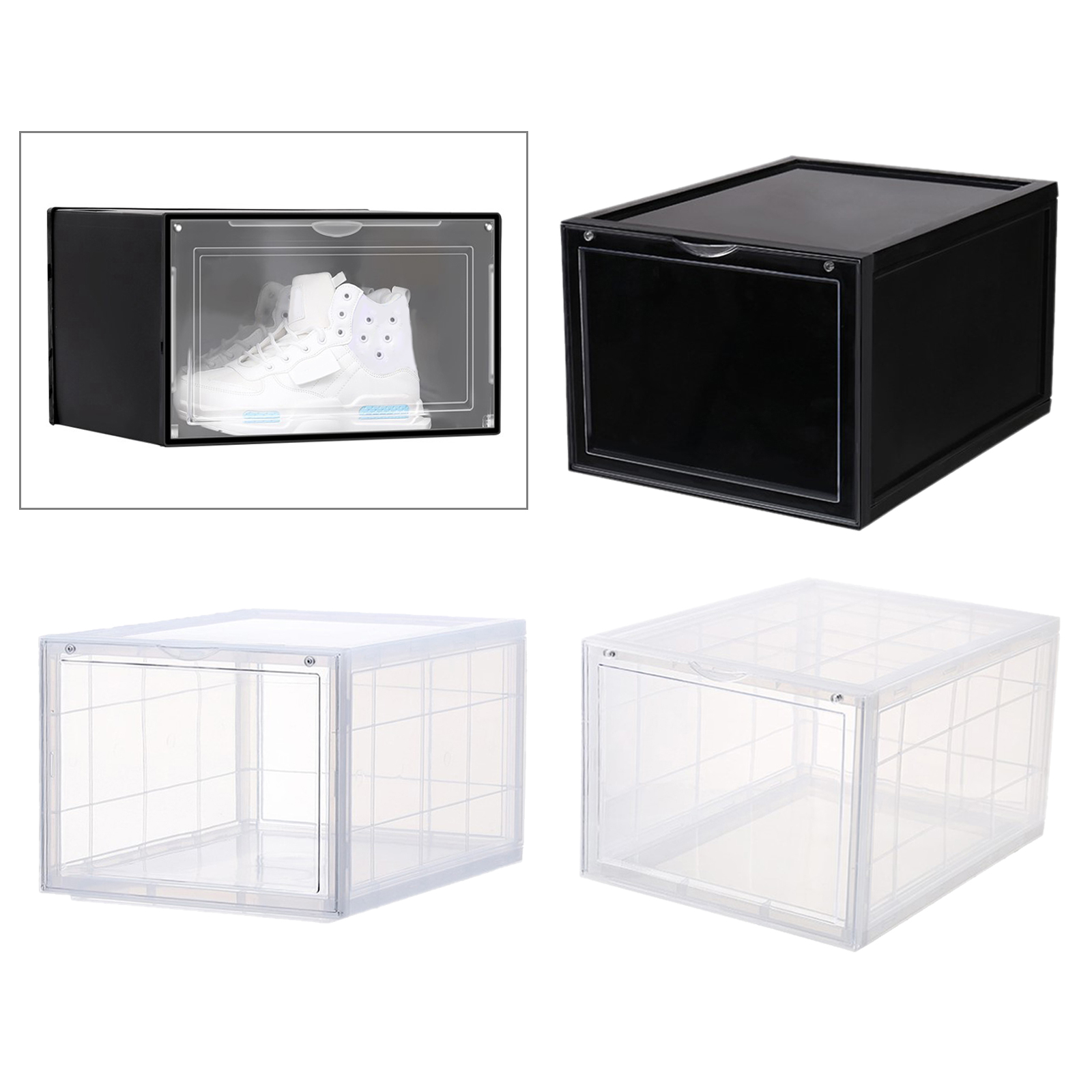 Plastic Shoes Case Thickened Transparent Drawer Case Shoe Boxes Stackable Box Shoe Organizer Shoebox