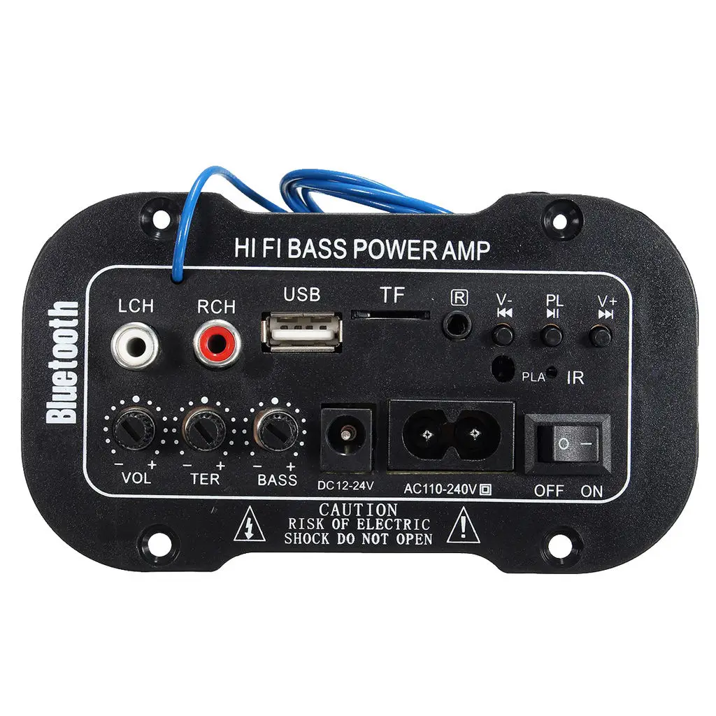 50W Amplifier Board Audio Bluetooth Amplificador USB FM Radio TF Player Subwoofer DIY Power Amplifiers For Car Truck RV Camper